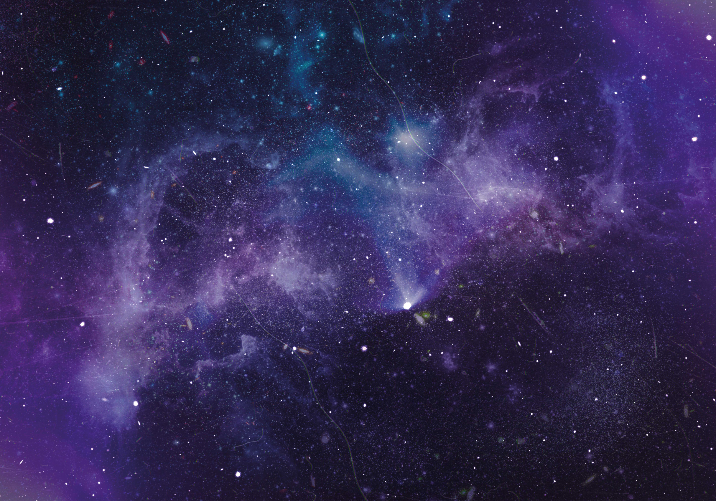 Alfombra vinílica de estrellas escena de galaxia cósmica - TenVinilo