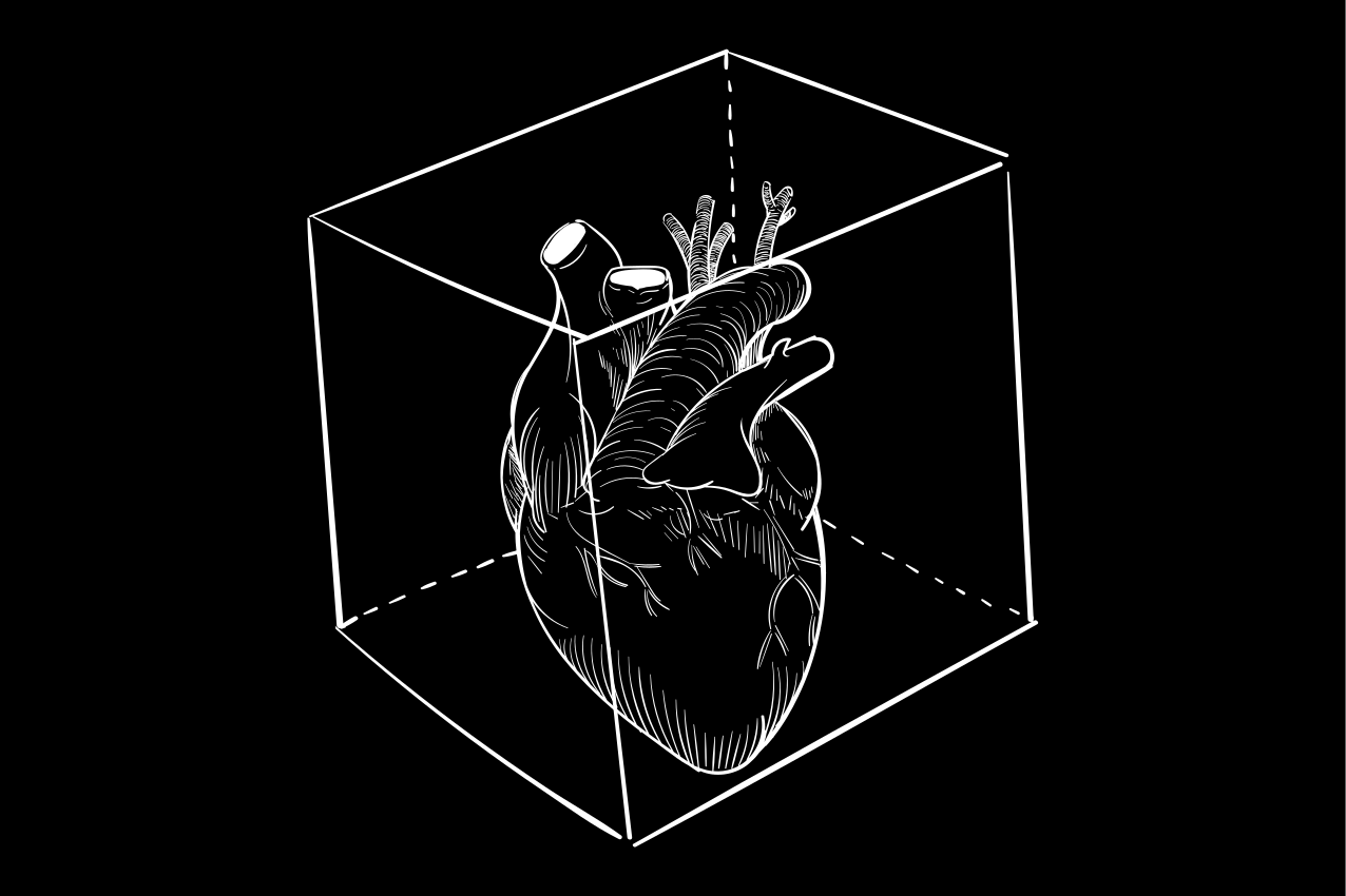 Alfombra vinílica moderna ilustración del corazón - TenVinilo