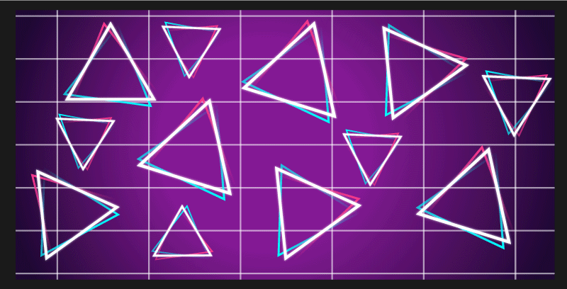 Alfombra vinílica geométrica patrón de triángulo vibrante - TenVinilo