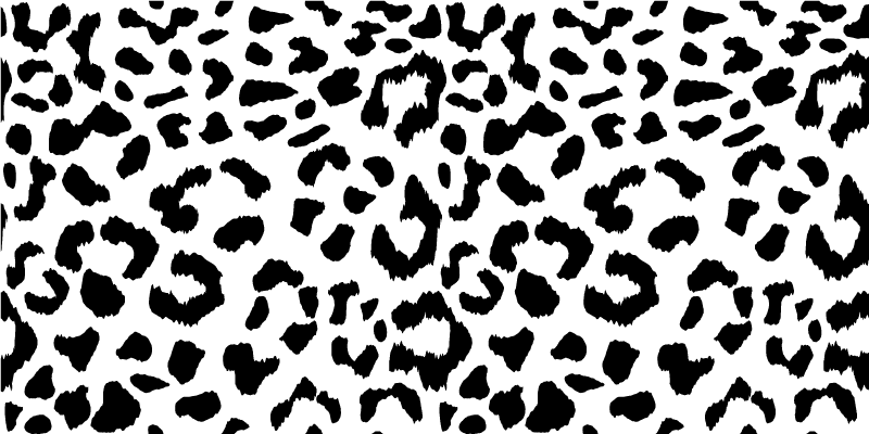 Alfombra vinílica animal print estampado de leopardo negro - TenVinilo
