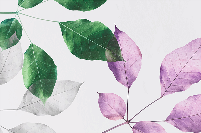 Alfombra vinílica flores Hojas de otoño "estilo kawaii" - TenVinilo