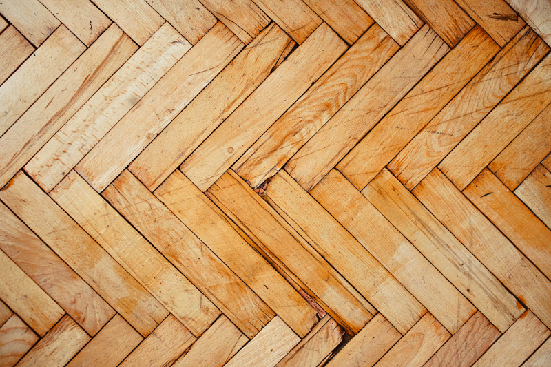 Alfombra vinílica imitación madera patrón de espiga - TenVinilo