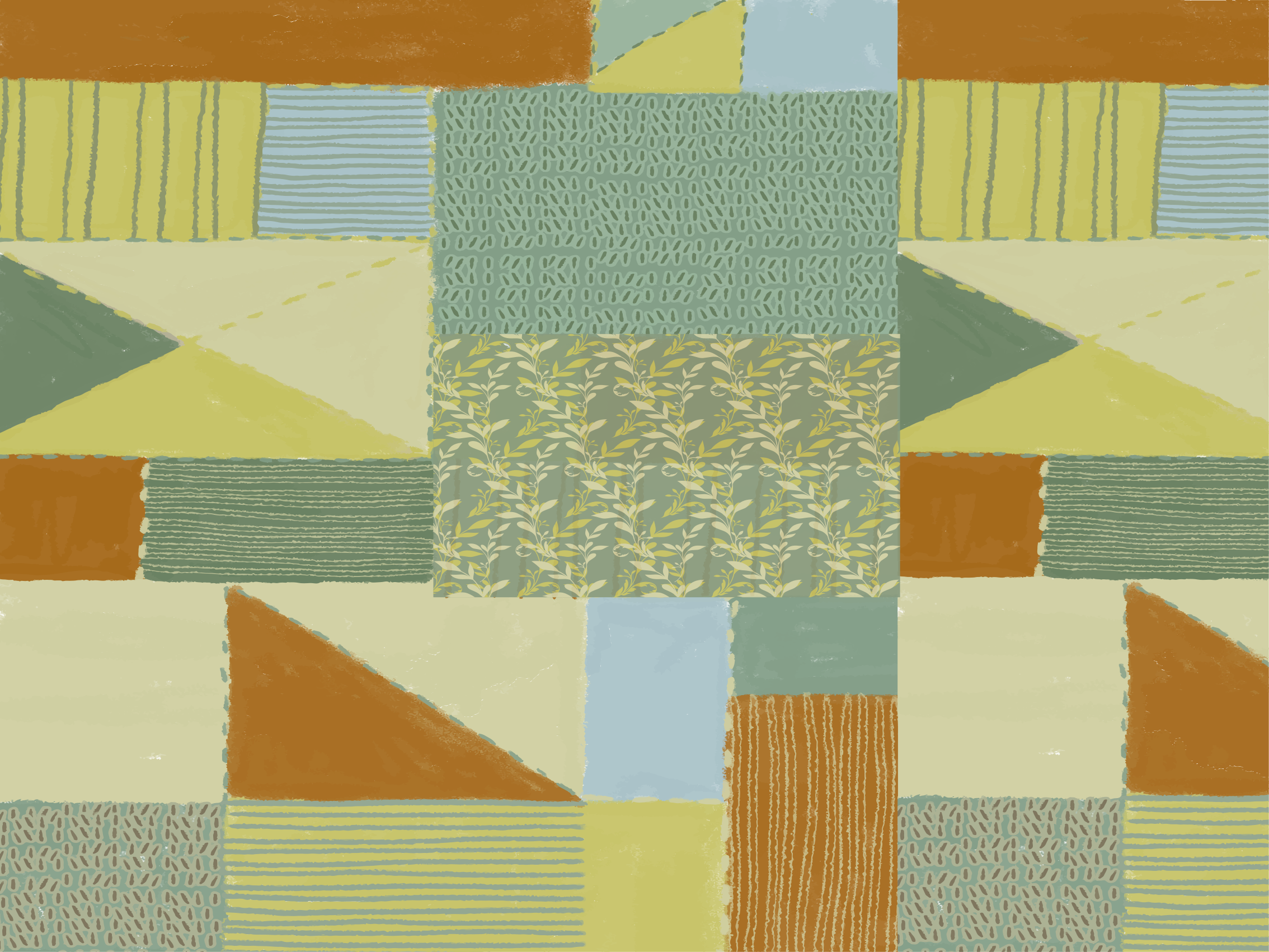 Alfombra vinílica geométrica tapiz de mosaico geométrico - TenVinilo