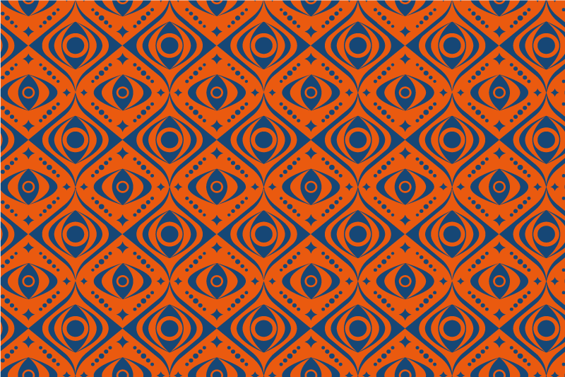 Alfombra vinílica geométrica patrón geométrico de ojos - TenVinilo