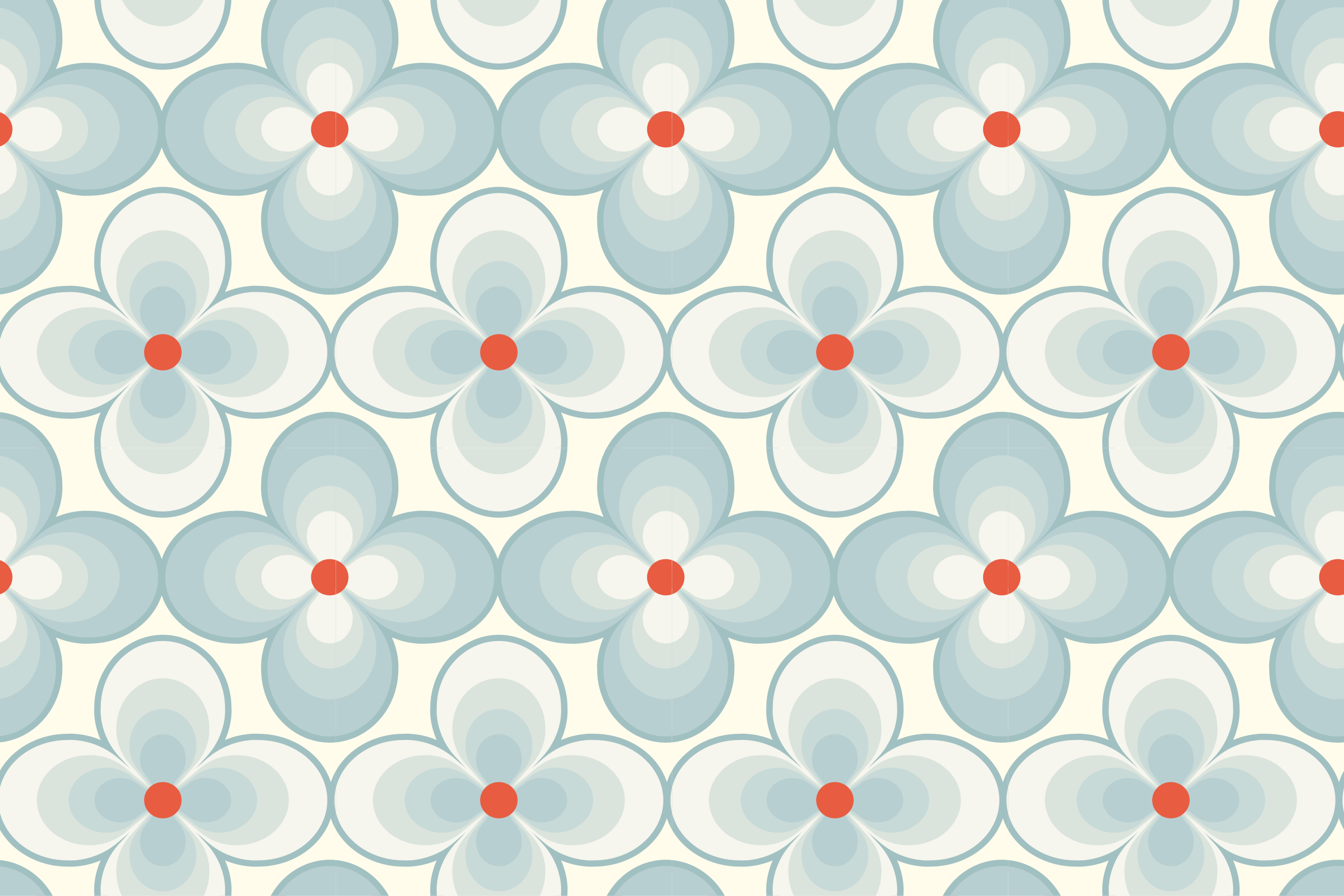 Alfombra vinílica hidráulica patrón de flor geométrica - TenVinilo