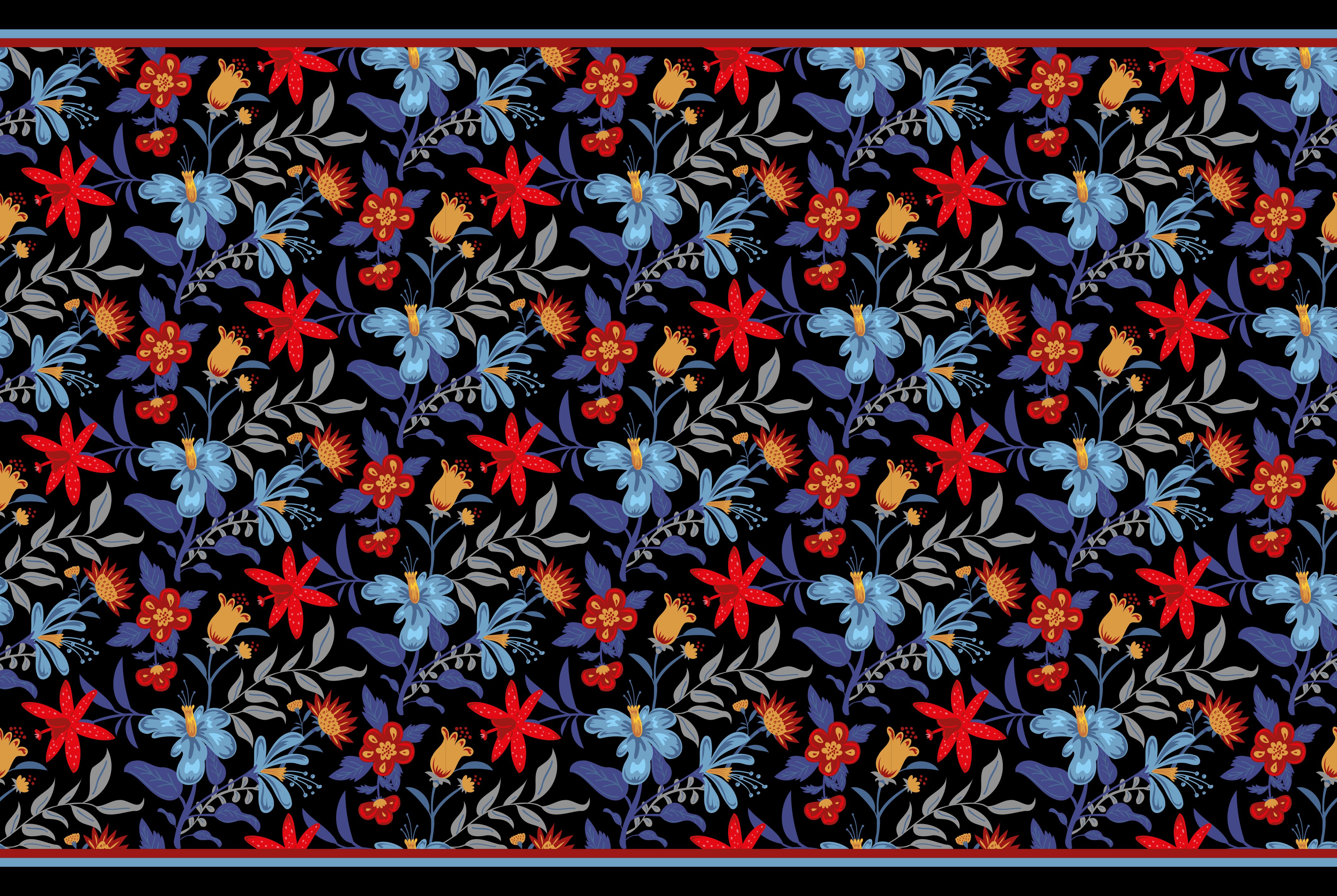 Alfombra vinílica flores elegancia botánica - TenVinilo