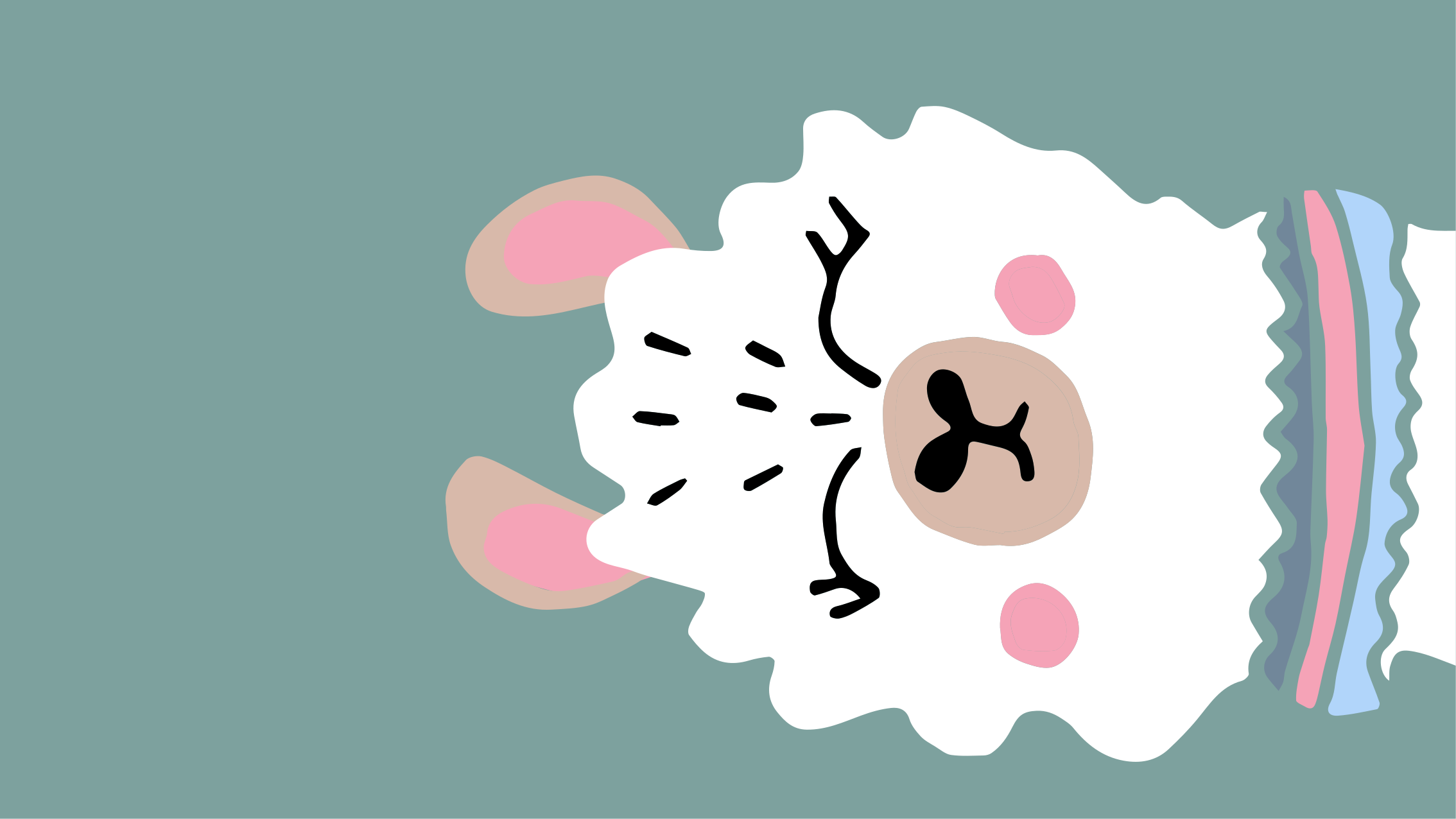 Alfombra vinílica bebé ilustración de cordero - TenVinilo