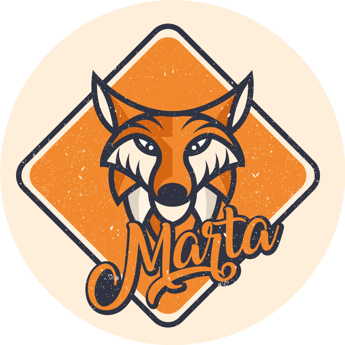 Alfombra vinílica personalizable zorro inteligente adaptable - TenVinilo