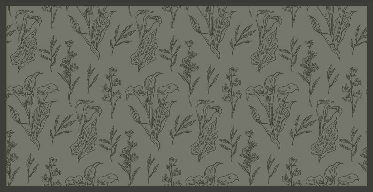 Alfombra vinílica flores ilustraciones botánicas - TenVinilo