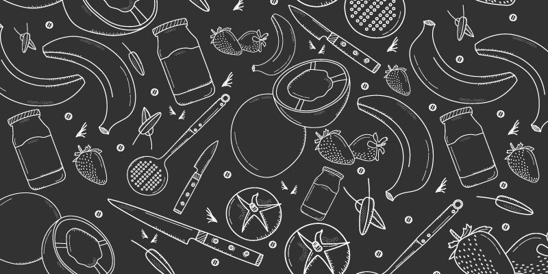 Alfombra vinílica para cocina elementos - TenVinilo