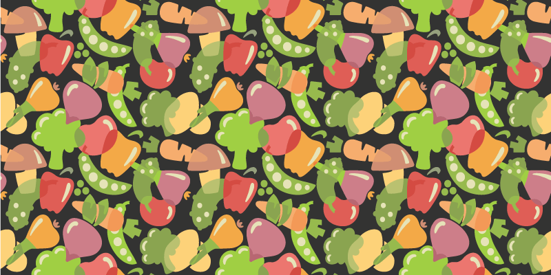 Alfombra vinílica para cocina verduras - TenVinilo