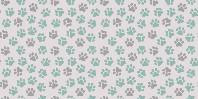 Alfombra de cocina patrón de patitas - TenVinilo