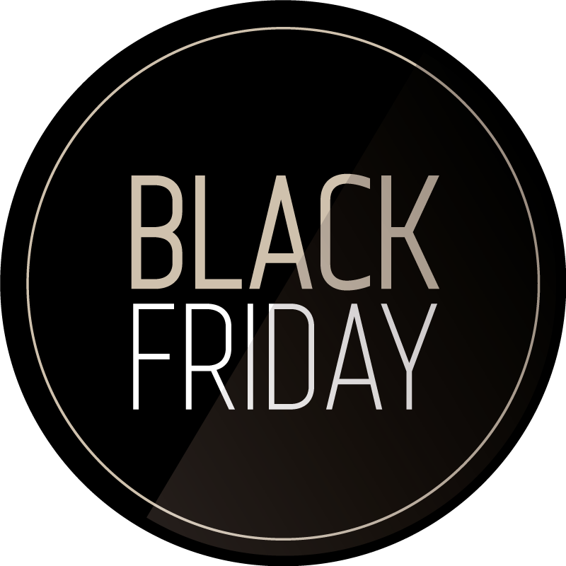 Alfombra vinilo redonda elegante Black Friday - TenVinilo