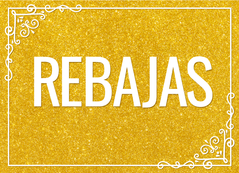 Alfombra vinilo rectangular dorada Rebajas  - TenVinilo