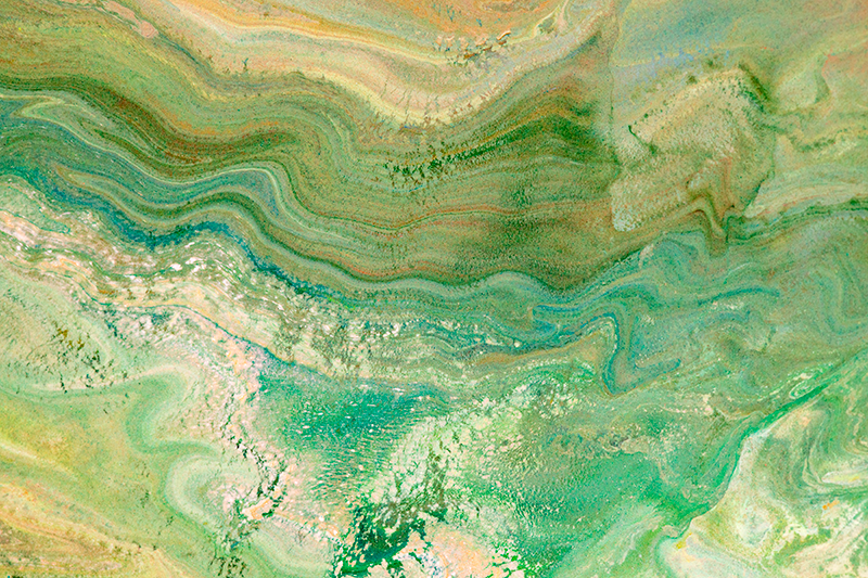 Alfombra vinílica imitación mármol colores verde y beige - TenVinilo