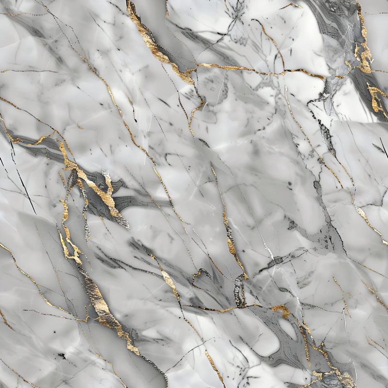 Alfombra vinílica imitación mármol gris y dorado - TenVinilo