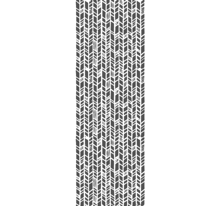 Papel mural recibidor chevron gris estilizado - TenVinilo