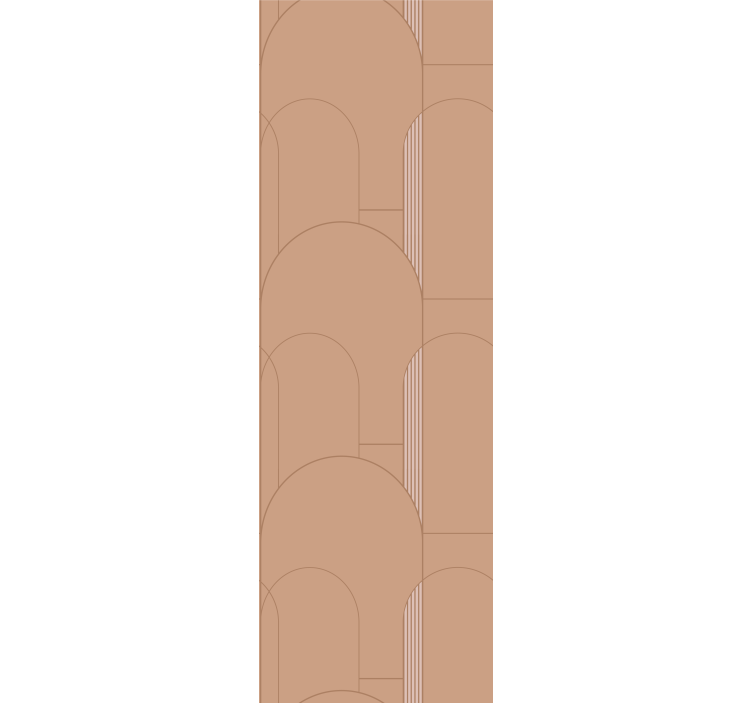 Papel mural moderno patrones de arco beige - TenVinilo