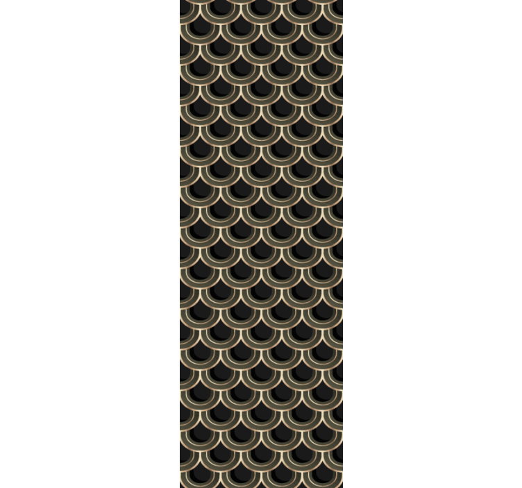 Papel mural ornamental elegante patrón de vieira - TenVinilo