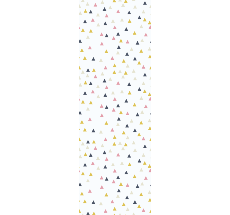 Papel mural triángulos diseño minimalista blanco y colorido - TenVinilo