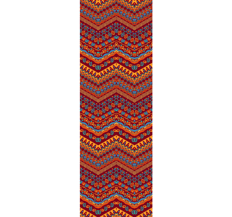 Papel mural living comedor patrón geométrico vibrante - TenVinilo