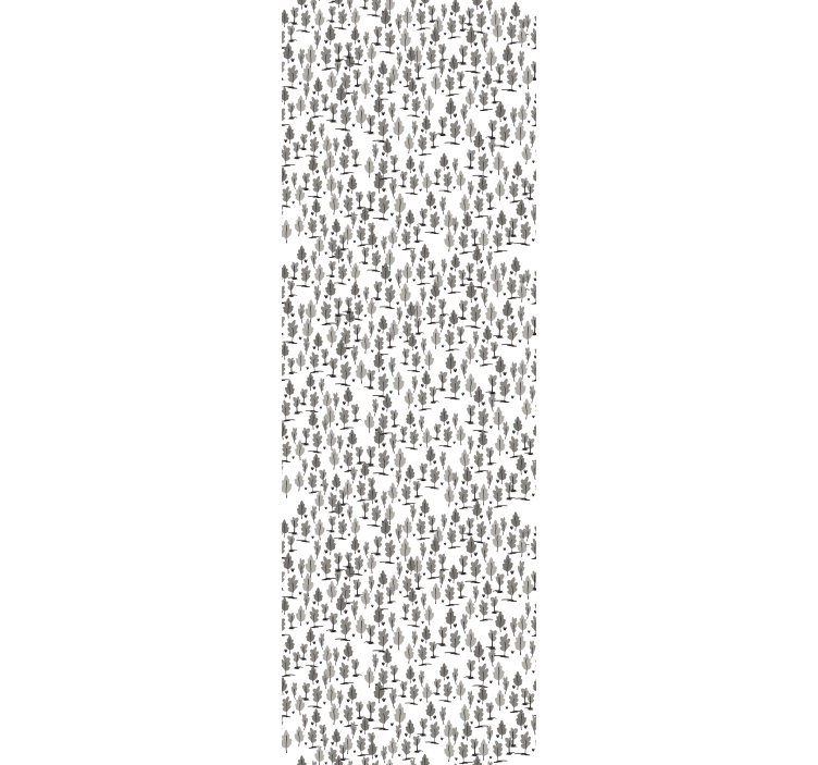 Papel mural árboles siluetas negras nórdicas - TenVinilo