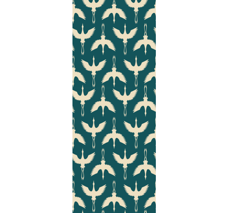 Papel mural pájaros elegantes diseños beige - TenVinilo