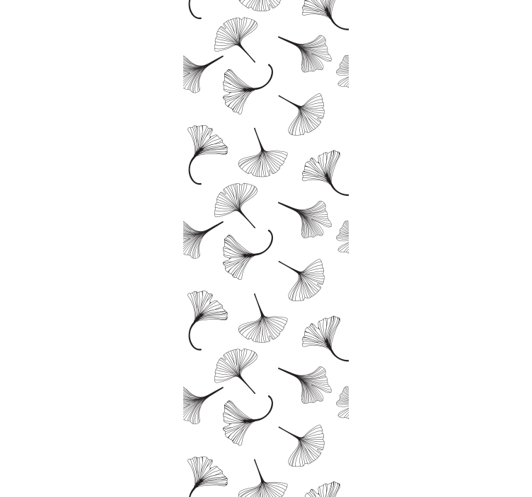 Papel mural floral motivo de hoja de ginkgo - TenVinilo