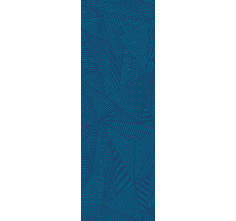 Papel mural triángulos facetas geométricas azules - TenVinilo