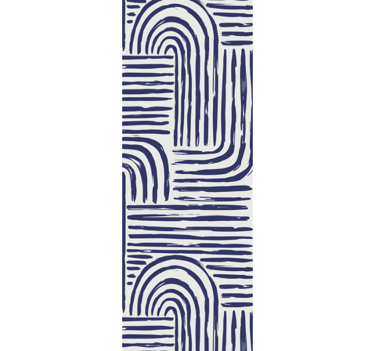 Papel mural geométrico diseño de línea curva - TenVinilo