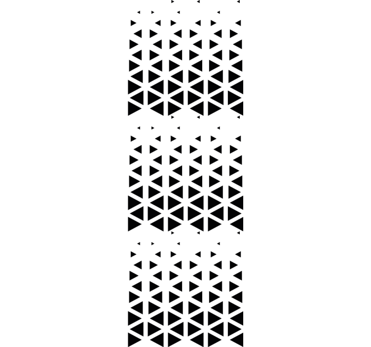 Papel mural geométrico arreglo de triángulo negro - TenVinilo