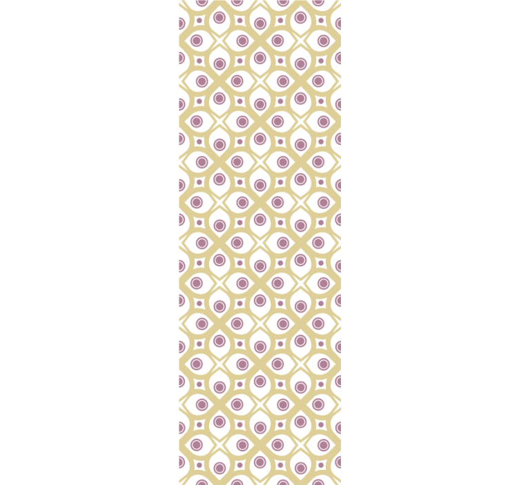 Papel mural geométrico patrón de ojos retro - TenVinilo