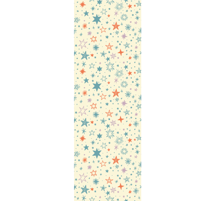 Papel mural bebé decoraciones de estrellas de colores - TenVinilo