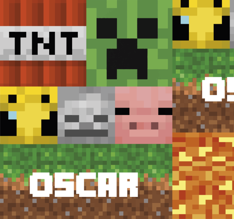 Papel mural juvenil patrón geométrico de juego - TenVinilo