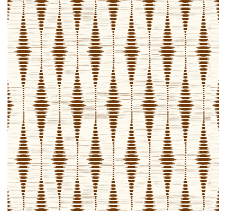Papel mural geométrico rabaul ikat marrón chocolate - TenVinilo