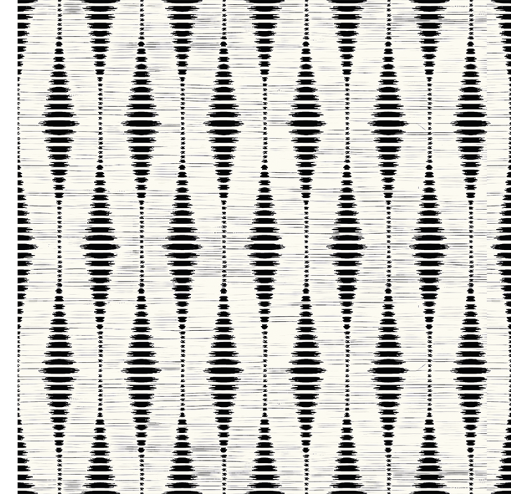 Papel mural geométrico ikat negro rabaul - TenVinilo