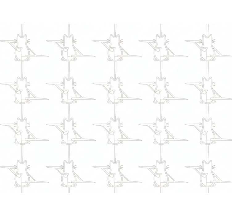 Papel mural gatos contorneado - TenVinilo