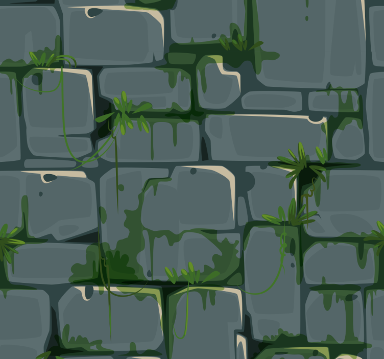 Papel pintado juvenil mosaico piedras - TenVinilo