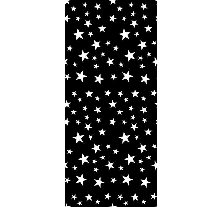 Papel mural estrellas elegancia en blanco y negro - TenVinilo