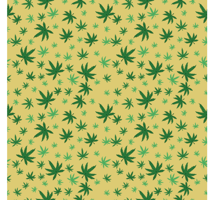 Papel mural dormitorio patrón de cannabis sin fin - TenVinilo