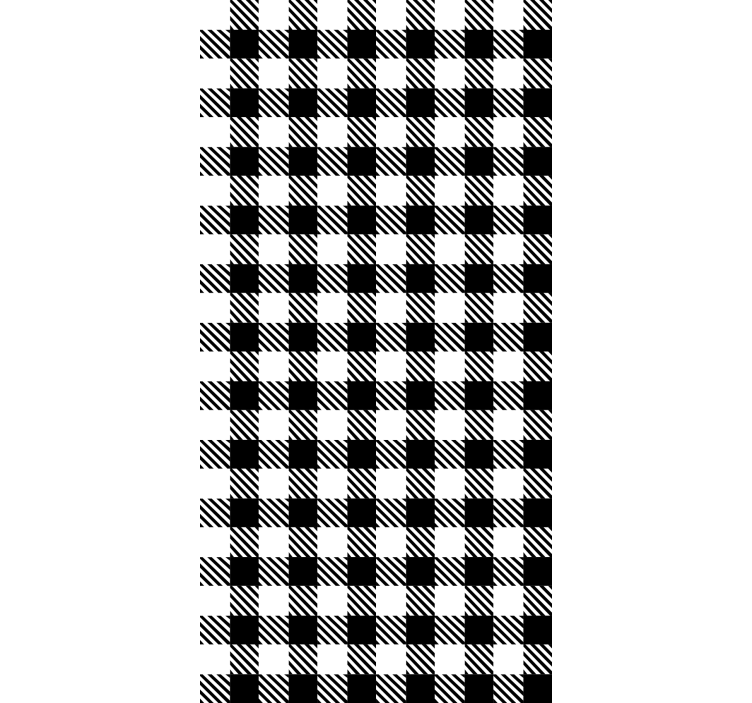 Papel mural dormitorio vichy blanco y negro - TenVinilo