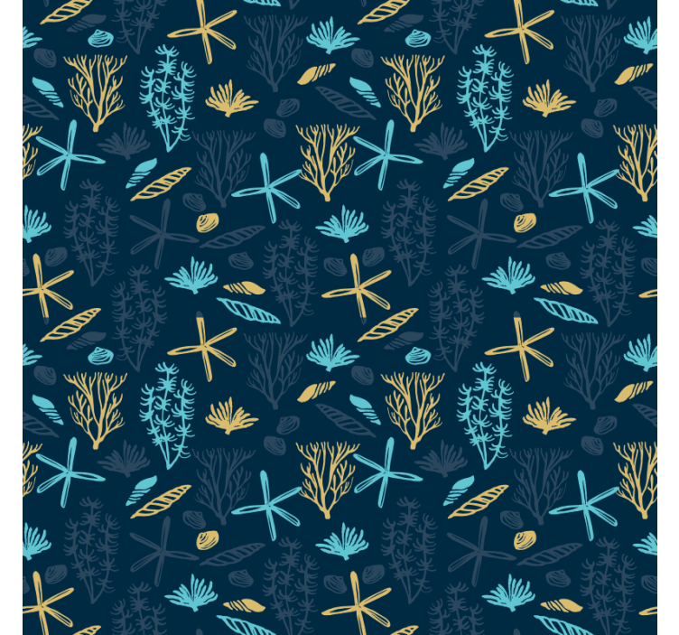 Papel mural dormitorio motivo inspirado en coral - TenVinilo