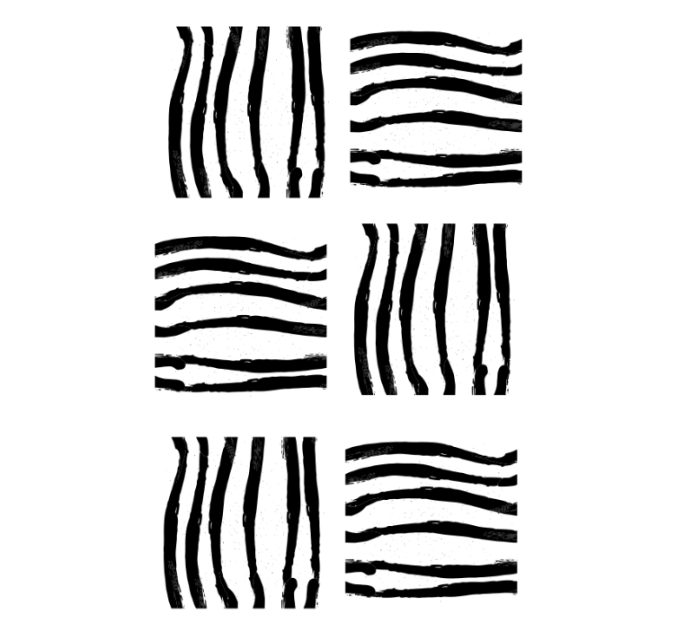 Papel mural pasillo rayas blancas y negras - TenVinilo