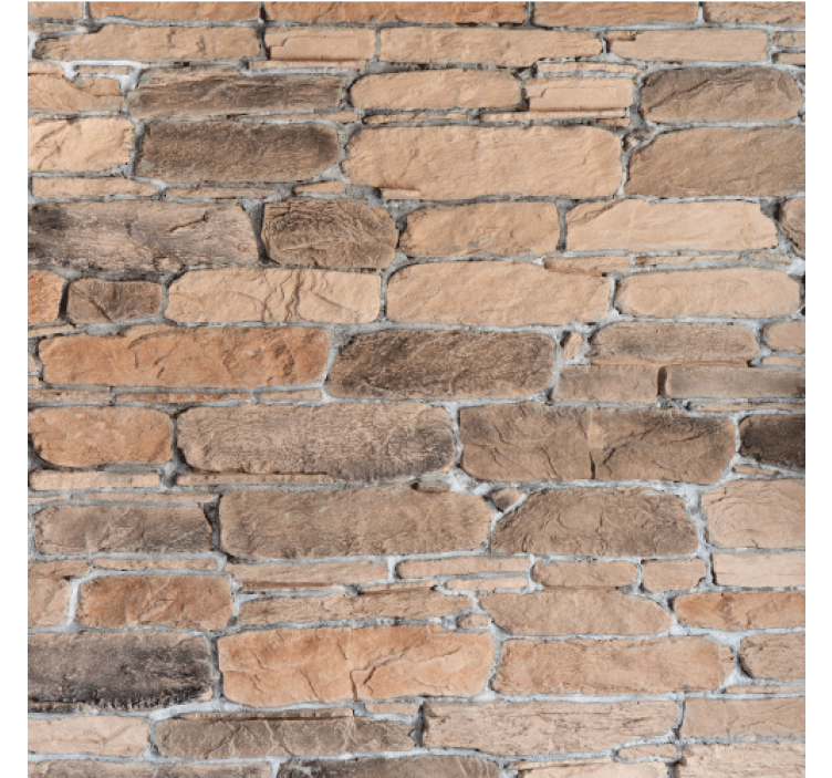 Papel mural piedra patrón de ladrillo realista - TenVinilo