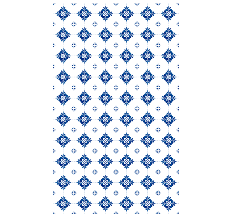 Papel mural azulejos motivo floral cerámico - TenVinilo