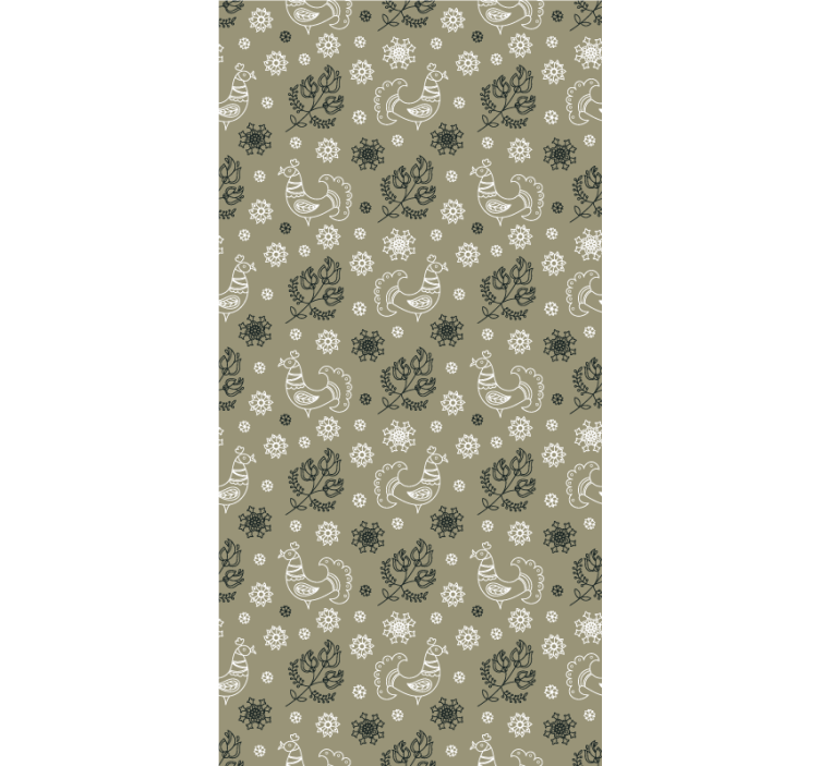 Papel mural infantil patrones de pájaros encantadores - TenVinilo