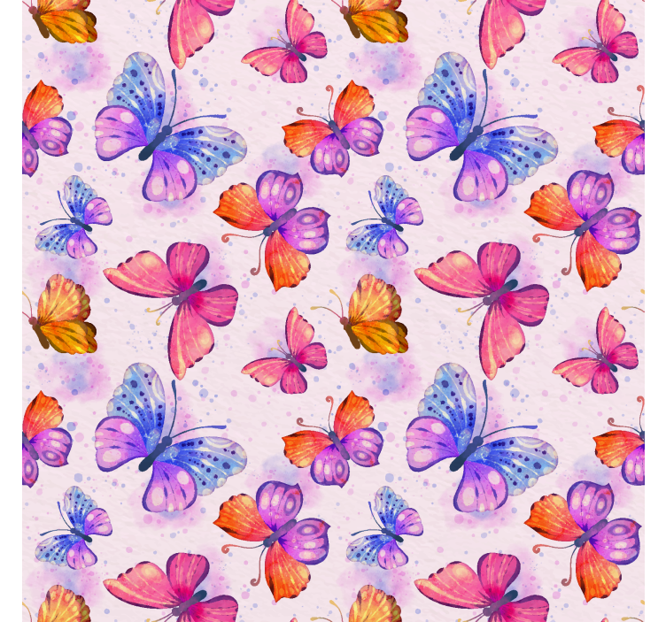Papel mural mariposas acuarela colorida - TenVinilo
