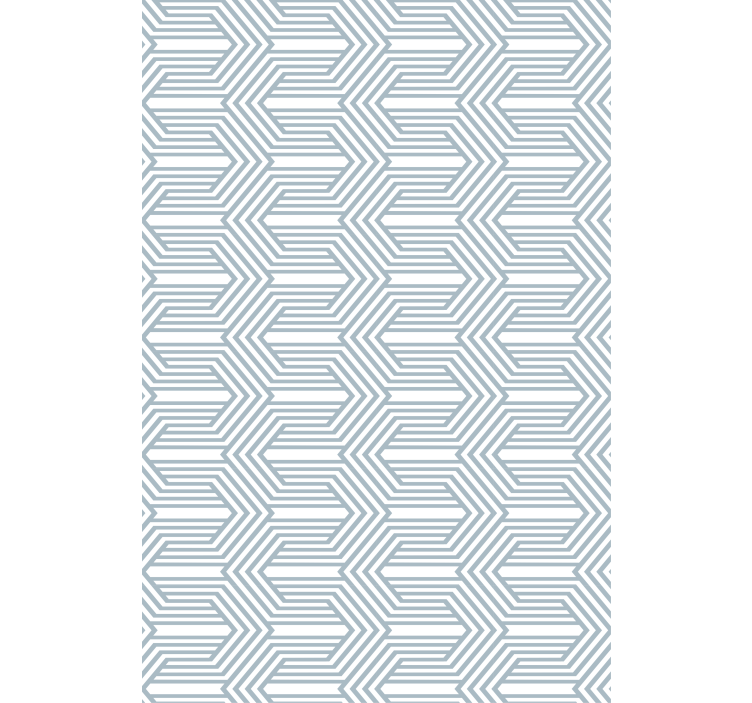 Papel mural nórdico fondo azul con líneas blancas - TenVinilo