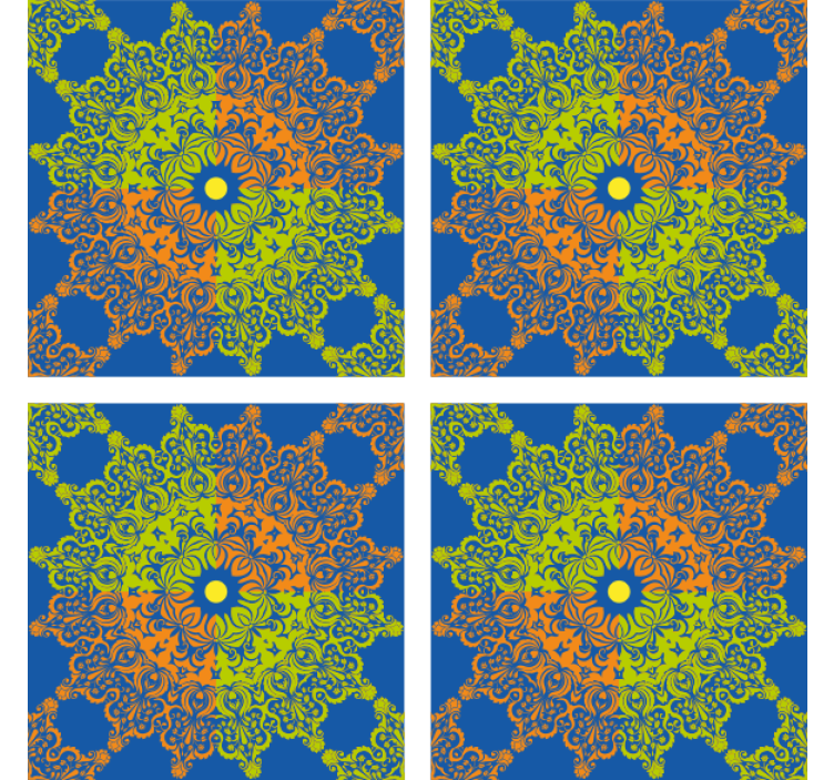 Papel mural azulejos patrón de mandala colorido - TenVinilo