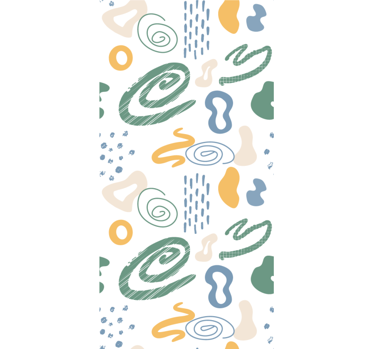 Papel mural moderno formas pintadas abstractas - TenVinilo